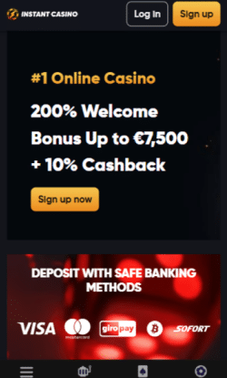 Klik op de gele knop met sign up om een nieuw account aan te maken